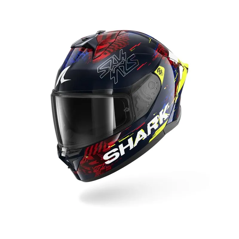SHARK integral motorcycle helmet SKWAL CUP SPEED-TECH blue / red / yellow