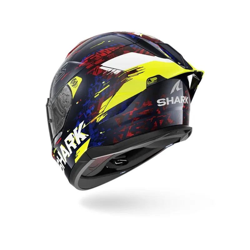 SHARK integral motorcycle helmet SKWAL CUP SPEED-TECH blue / red / yellow