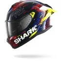 SHARK integral motorcycle helmet SKWAL CUP SPEED-TECH blue / red / yellow