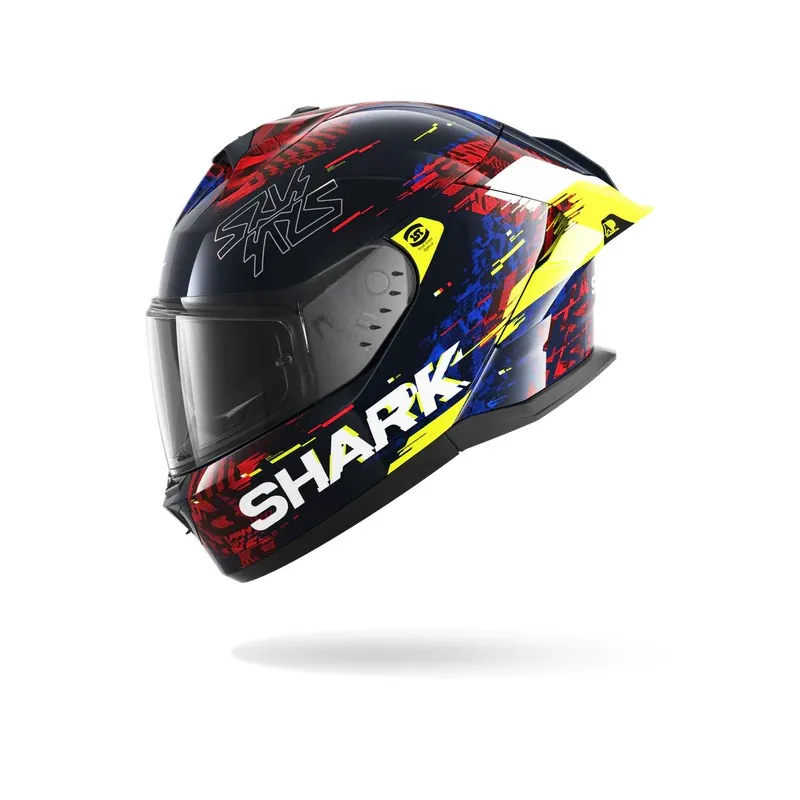 SHARK casque moto intégral SKWAL CUP SPEED-TECH bleu / rouge / jaune