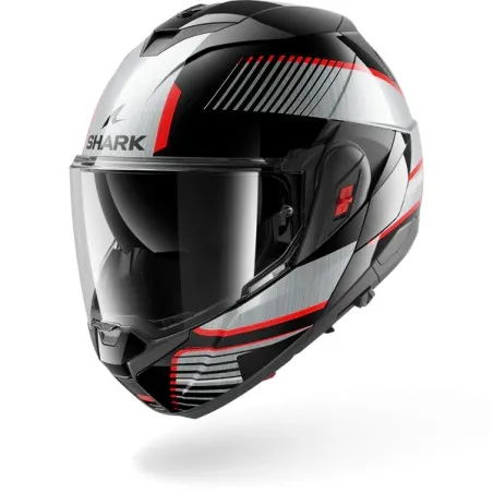 SHARK casque moto modulaire OXO SIKTER noir / chrome / argent