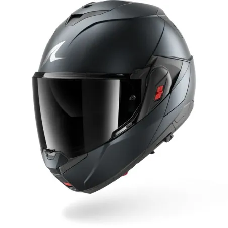 SHARK casque moto modulaire OXO DARK SHADOW acier mat