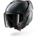 SHARK casque moto modulaire OXO DARK SHADOW acier mat