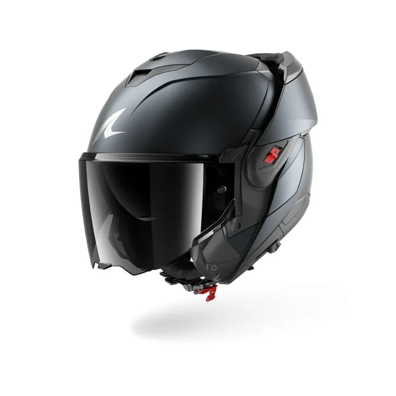 SHARK modular helmet motorcycle OXO DARK SHADOW matte steal
