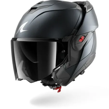 SHARK casque moto modulaire OXO DARK SHADOW acier mat