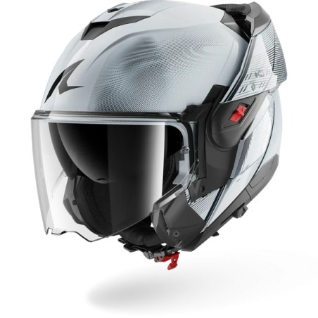 SHARK modular helmet motorcycle OXO SPEED-TECH silver / white / black