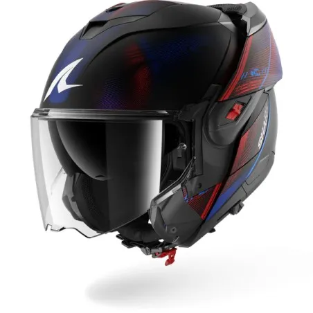 SHARK casque moto modulaire OXO SPEED-TECH noir / bleu / rouge