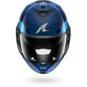 SHARK casque moto modulaire OXO MEKARIUM bleu / chrome / orange
