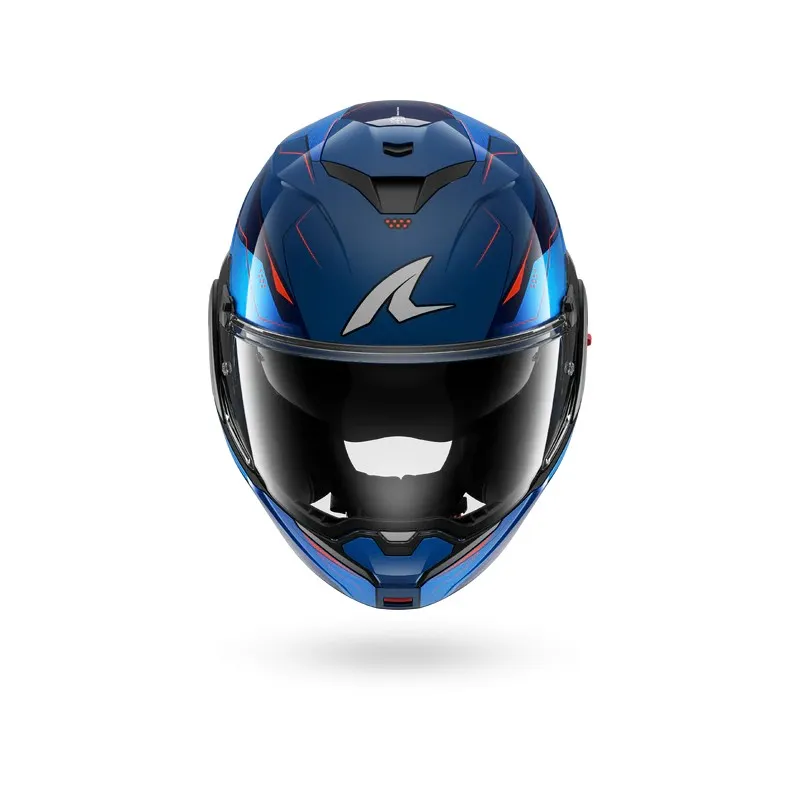 SHARK modular helmet motorcycle OXO MEKARIUM blue / chrom / orange