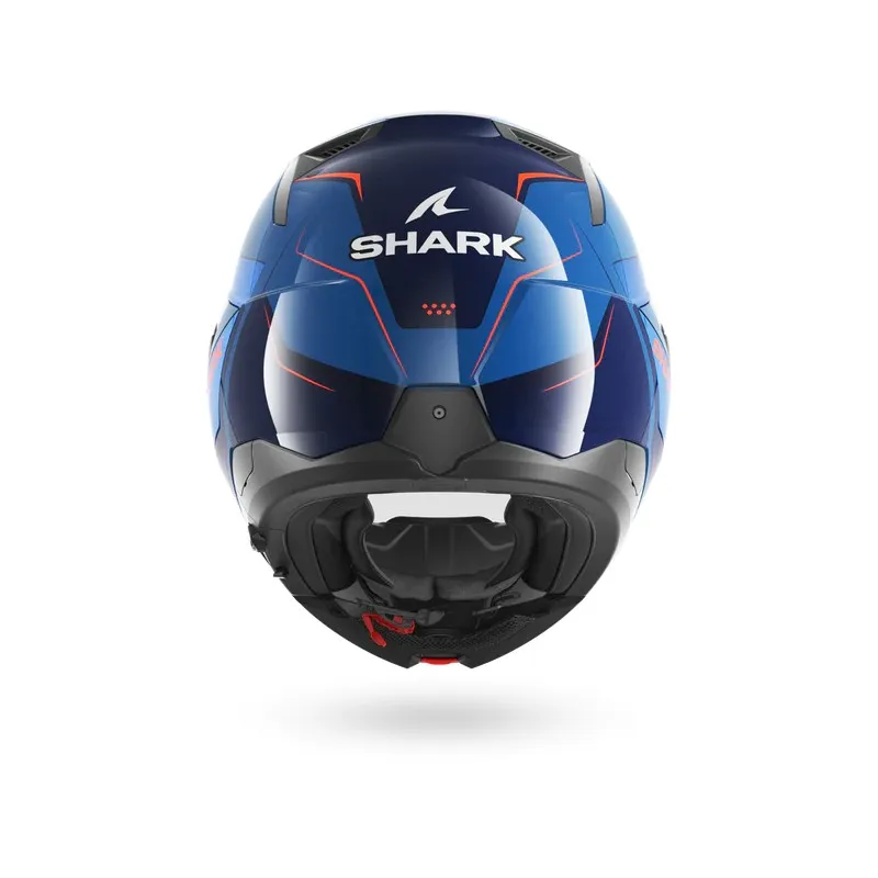 SHARK modular helmet motorcycle OXO MEKARIUM blue / chrom / orange
