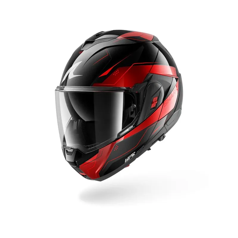 SHARK modular helmet motorcycle OXO MEKARIUM black / chrom / red