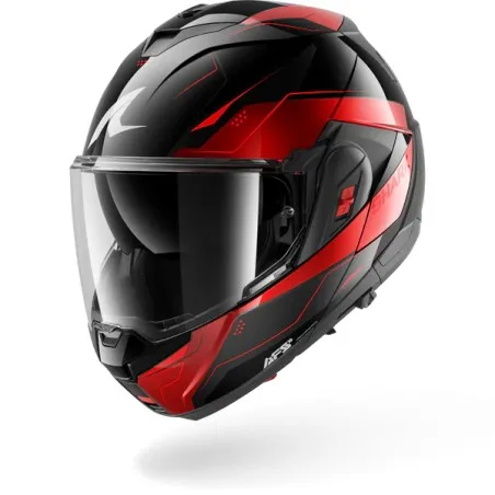 SHARK modular helmet motorcycle OXO MEKARIUM black / chrom / red