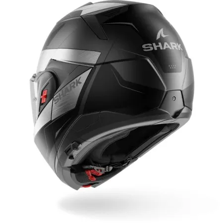 SHARK casque moto modulaire OXO MEKARIUM anthracite mat / chrome / noir