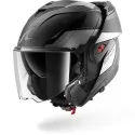 SHARK casque moto modulaire OXO MEKARIUM anthracite mat / chrome / noir