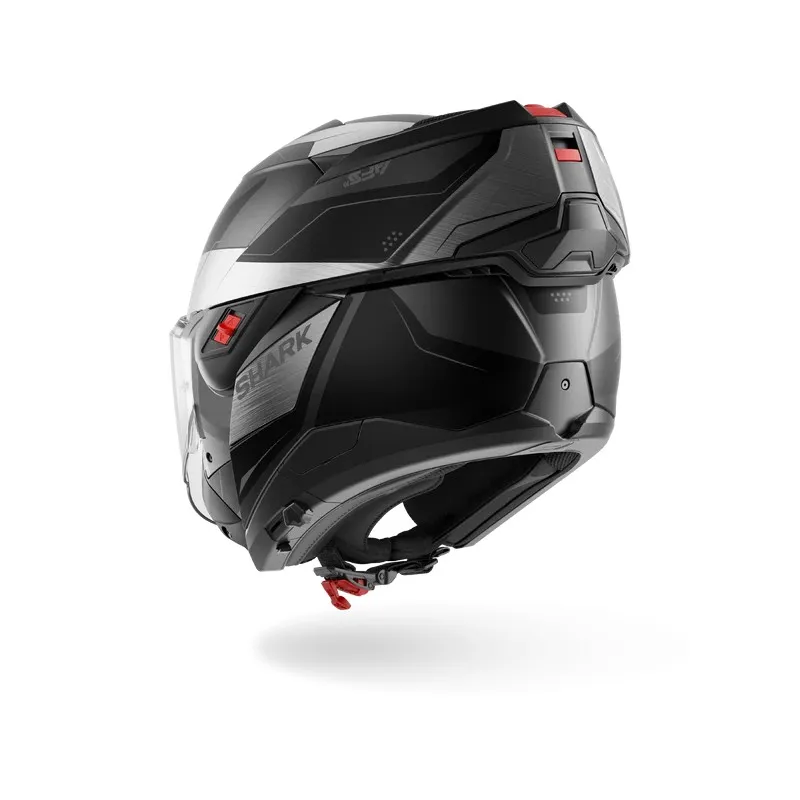 SHARK casque moto modulaire OXO MEKARIUM anthracite mat / chrome / noir