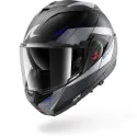 SHARK modular helmet motorcycle OXO MEKARIUM matte black / chrom / blue