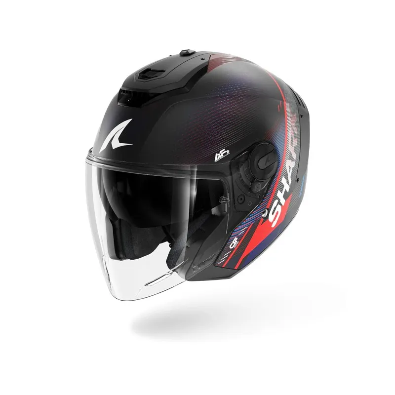 SHARK jet motorcycle helmet RS JET SPEED-TECH matte carbon / blue / red
