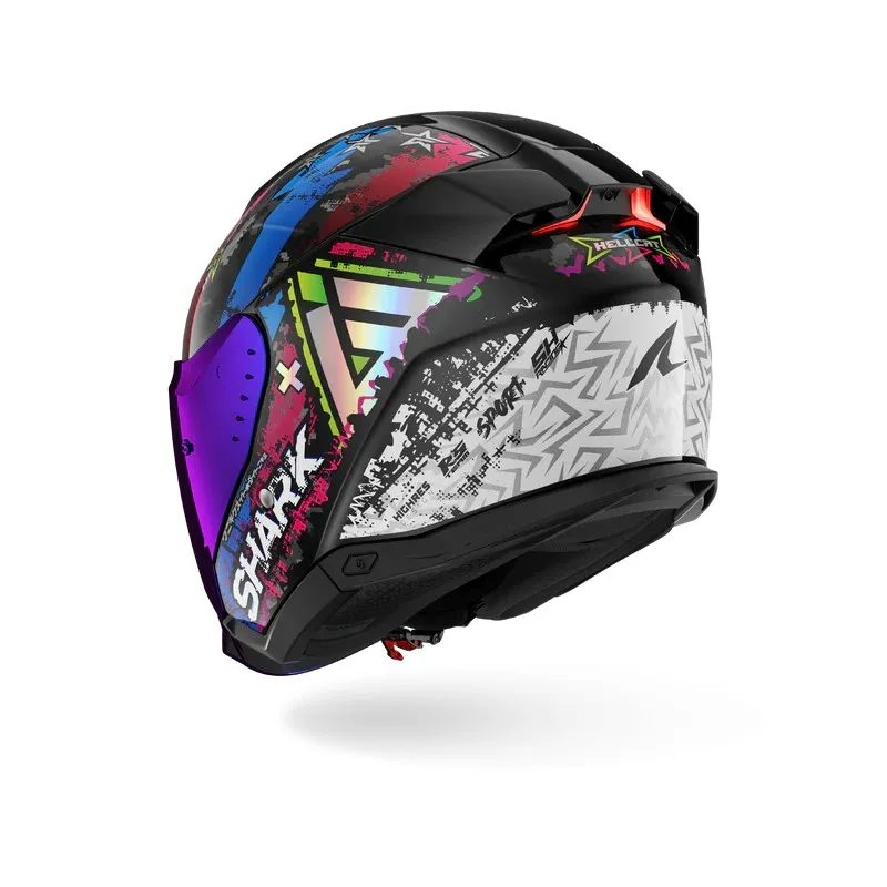 SHARK integral motorcycle helmet SKWAL i3 HELLCAT SP black /chrom / blue