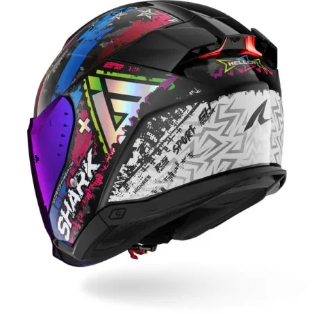 SHARK integral motorcycle helmet SKWAL i3 HELLCAT SP black /chrom / blue
