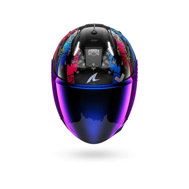 SHARK integral motorcycle helmet SKWAL i3 HELLCAT SP black /chrom / blue