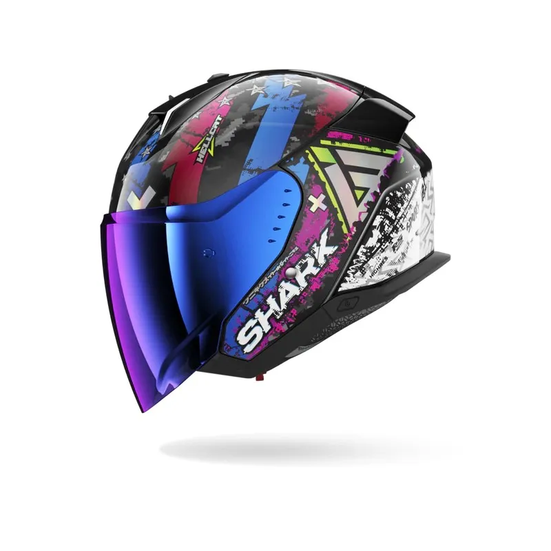SHARK integral motorcycle helmet SKWAL i3 HELLCAT SP black /chrom / blue