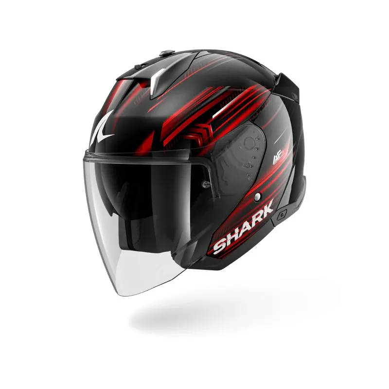 SHARK casque moto jet SKWAL i3 LIGHT-BLUR noir / rouge / blanc