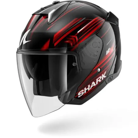 SHARK casque moto jet SKWAL i3 LIGHT-BLUR noir / rouge / blanc