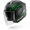 SHARK integral motorcycle helmet SKWAL i3 LIGHT-BLUR matte black / green / white