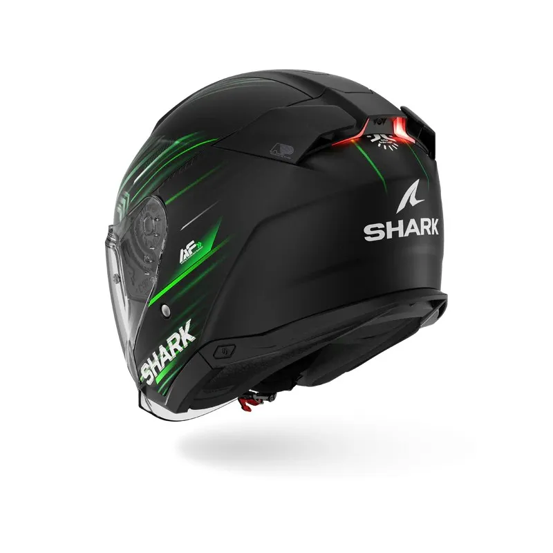 SHARK casque moto jet SKWAL i3 LIGHT-BLUR noir mat / vert / blanc