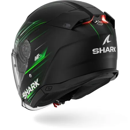 SHARK integral motorcycle helmet SKWAL i3 LIGHT-BLUR matte black / green / white