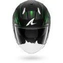 SHARK integral motorcycle helmet SKWAL i3 LIGHT-BLUR matte black / green / white