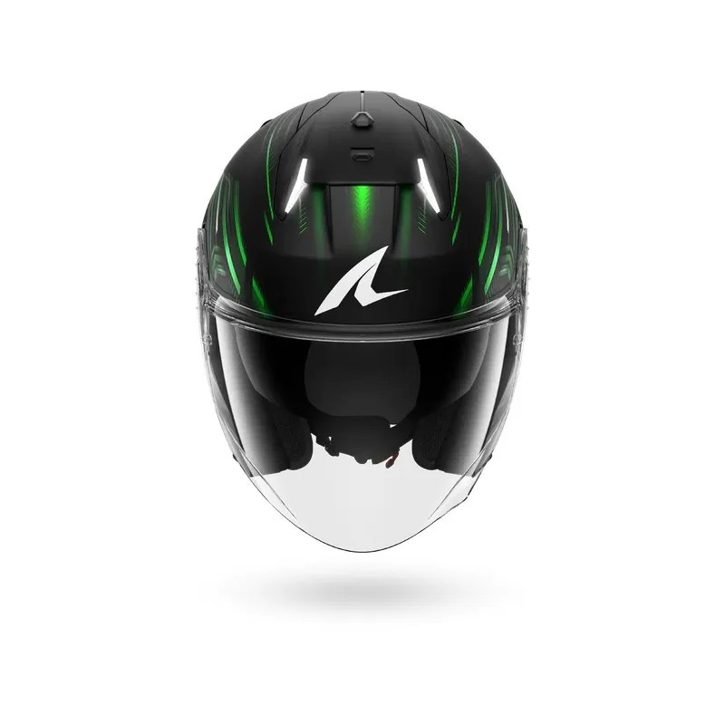 SHARK casque moto jet SKWAL i3 LIGHT-BLUR noir mat / vert / blanc