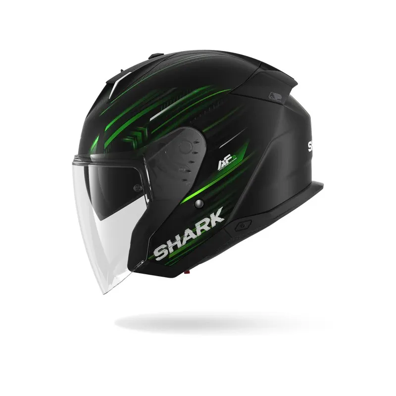 SHARK integral motorcycle helmet SKWAL i3 LIGHT-BLUR matte black / green / white