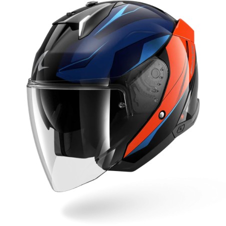 SHARK jet motorcycle helmet SKWAL i3 MEKARIUM black / chrom / orange