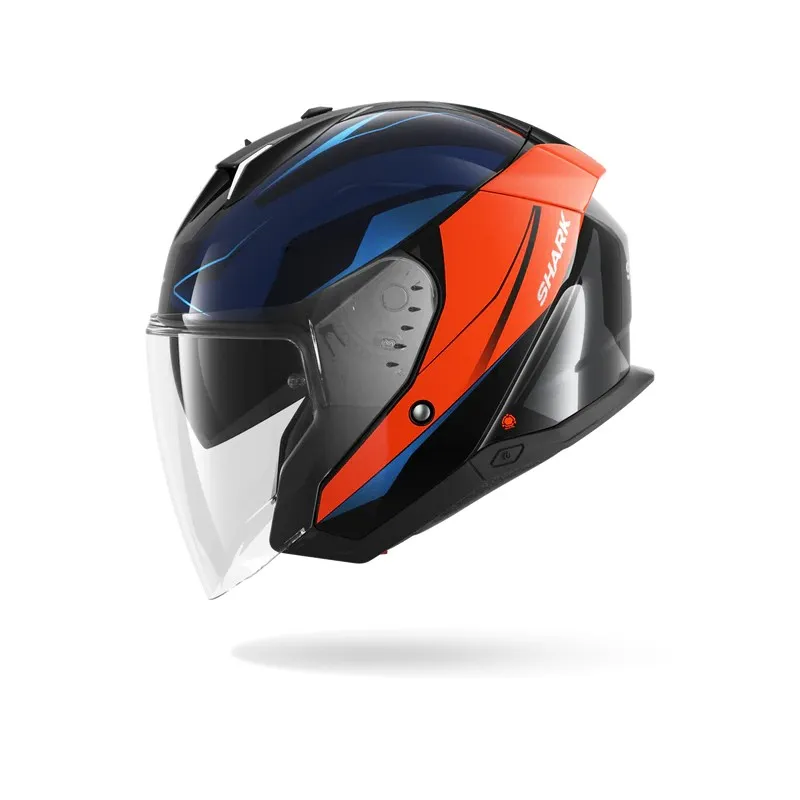 SHARK jet motorcycle helmet SKWAL i3 MEKARIUM black / chrom / orange