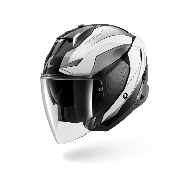 SHARK casque moto jet SKWAL i3 MEKARIUM noir / chrome / blanc