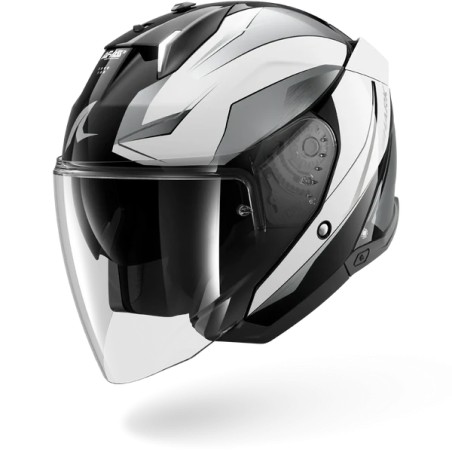 SHARK casque moto jet SKWAL i3 MEKARIUM noir / chrome / blanc