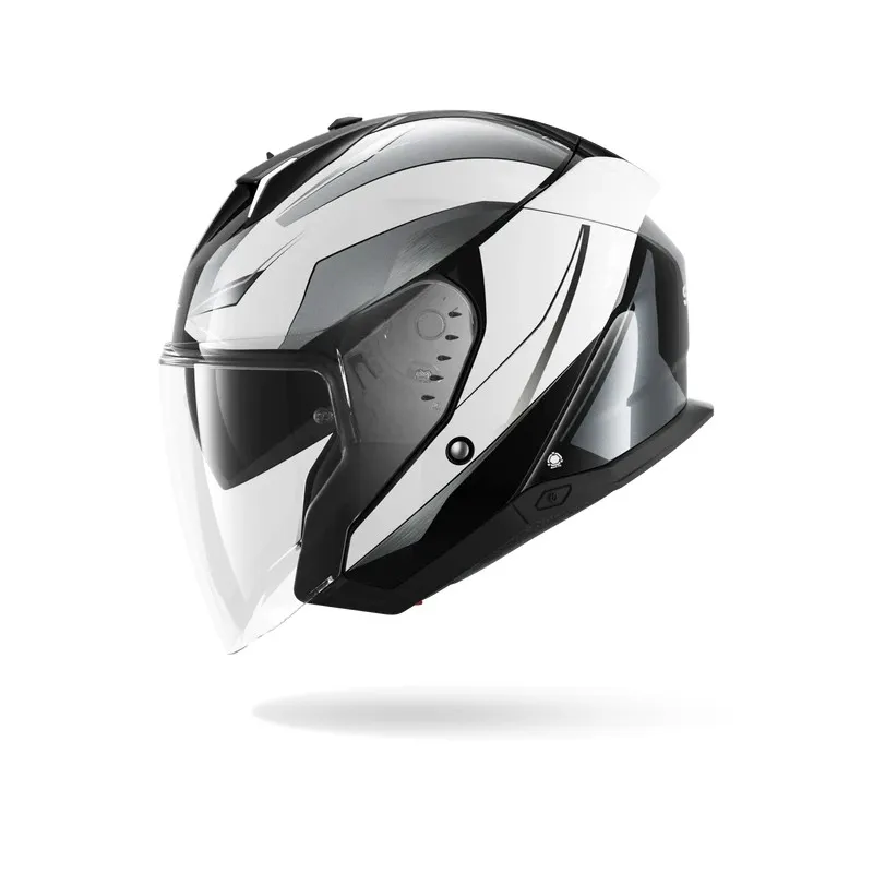 SHARK jet motorcycle helmet SKWAL i3 MEKARIUM black / chrom / white