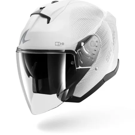 SHARK jet motorcycle helmet SKWAL JET SP LYNE white / silver