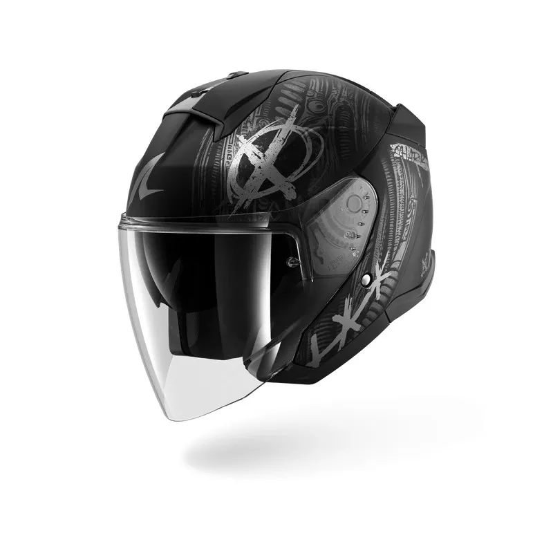 SHARK jet motorcycle helmet SKWAL JET SHIEVER matte black / anthracite / silver