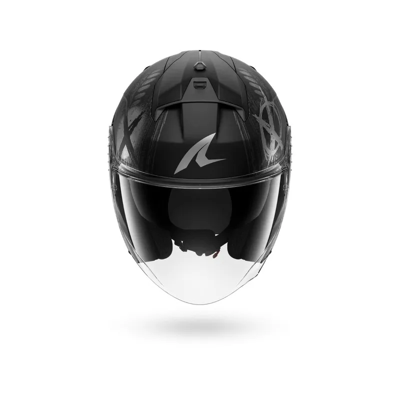 SHARK jet motorcycle helmet SKWAL JET SHIEVER matte black / anthracite / silver
