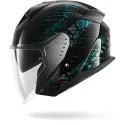 SHARK casque moto jet SKWAL JET REPTAIA noir / voilet pailleté