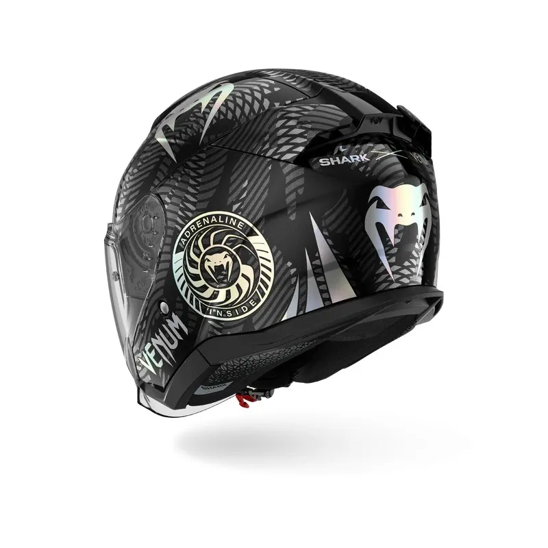 SHARK casque moto jet SKWAL JET VENUM noir / chrome / anthracite