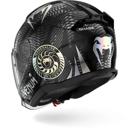 SHARK casque moto jet SKWAL JET VENUM noir / chrome / anthracite