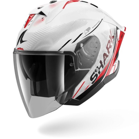 SHARK casque moto jet SKWAL JET CUP SPEED-TECH blanc / rouge / noir