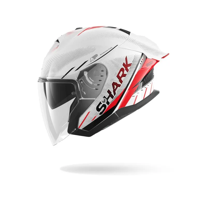 SHARK jet motorcycle helmet SKWAL JET CUP SPEED-TECH white / red / black