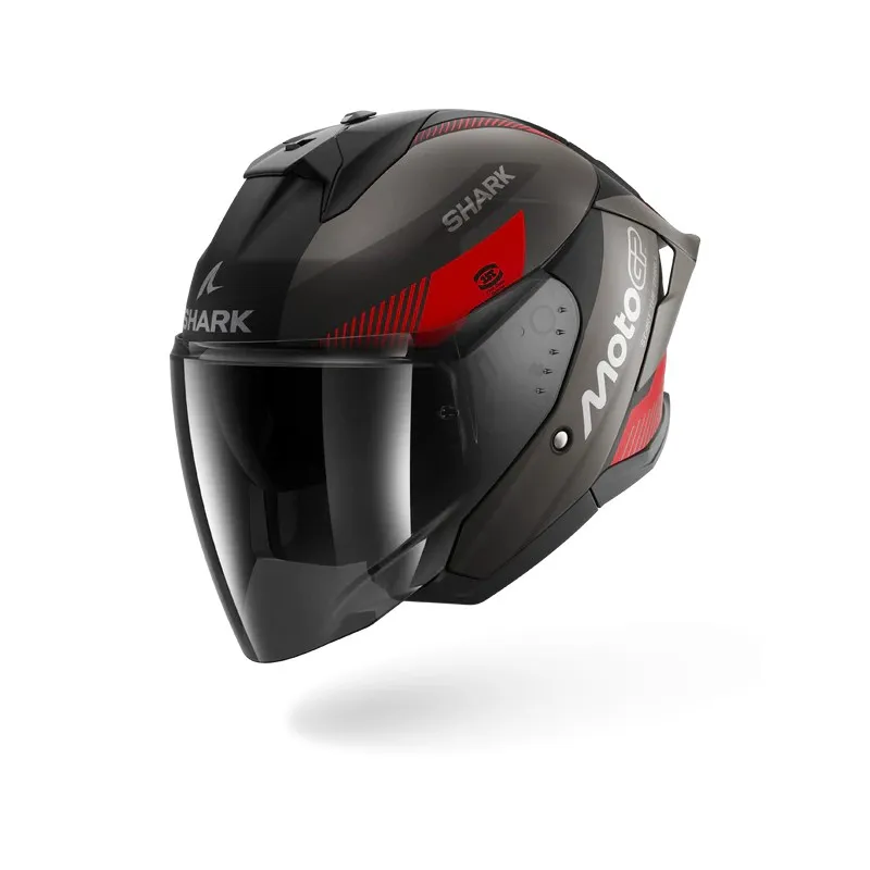 SHARK jet motorcycle helmet SKWAL JET CUP MOTOGP black matte / anthracite / red