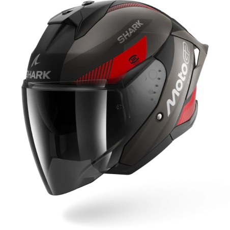 SHARK jet motorcycle helmet SKWAL JET CUP MOTOGP black matte / anthracite / red