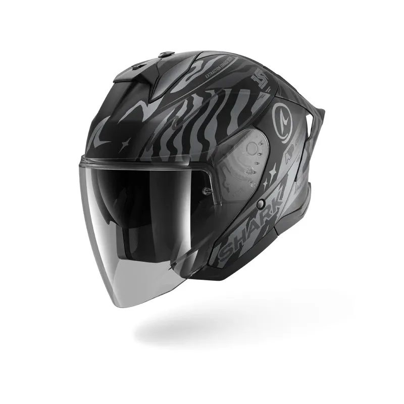 SHARK casque moto jet SKWAL JET CUP SPEED-FANCY noir mat / anthracite / argent