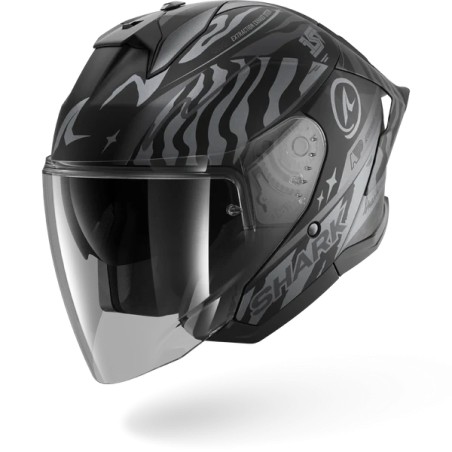 SHARK casque moto jet SKWAL JET CUP SPEED-FANCY noir mat / anthracite / argent